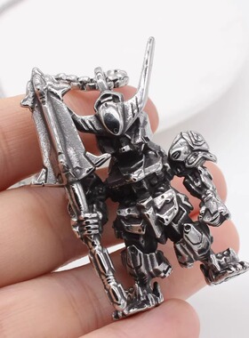 时尚钛钢项链 欧美个性复古立体变形金刚男士钛钢项链