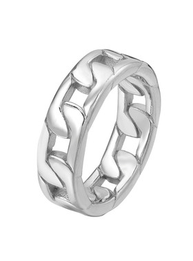 时尚钛钢男款戒指简约网红ins冷淡风链条车链男士钛钢戒指指环