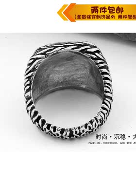 钛钢戒指指环欧美风图腾钛钢戒指