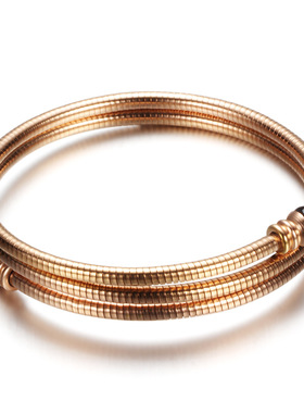 时尚风钛钢开口可调节手环