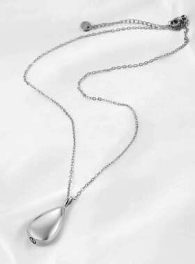 时尚钛钢项链 欧美ins简约钛钢水滴泪滴吊坠项链 女款钛钢项链