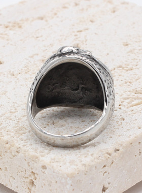 时尚钛钢男款戒指 个性复古埃及法老全知眼钛钢戒指潮男指环