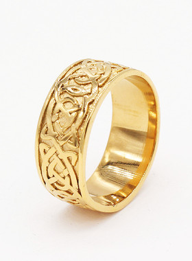 时尚钛钢男款戒指欧美个性复古