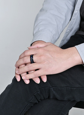 时尚钛钢戒指 欧美镶嵌氧化铝尼伯龙根戒指 霸气龙纹钛钢戒指指环