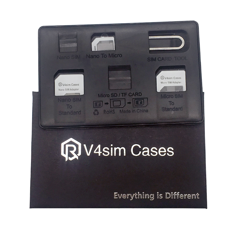 V4sim Cases卡托卡槽手机卡套sim小卡转大卡中卡电话转换通用取卡