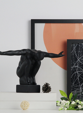 现代简约沉思者办公室树脂摆件