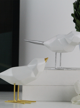 对鸟树脂高档轻奢摆件