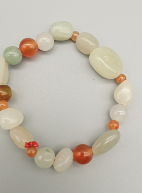 籽料玛瑙手链漂亮好看玉石