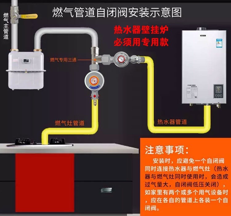 燃气自闭阀天然气管道安全阀家用漏气防爆保护阀门自动断气阀4分 - 图0