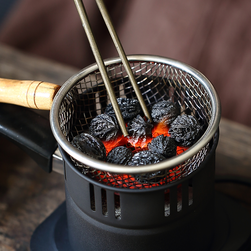 茶道煮茶碳无烟龙眼炭橄榄核桃炭木炭家用果木炭耐烧炭炉围炉煮茶 - 图2
