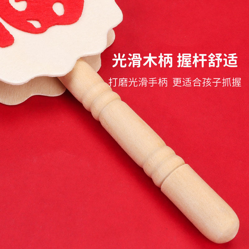 新年拨浪鼓diy手摇小鼓绘画儿童手工材料自制乐器涂鸦彩绘玩具,淘宝优惠券,粉丝福利购,淘宝优惠卷