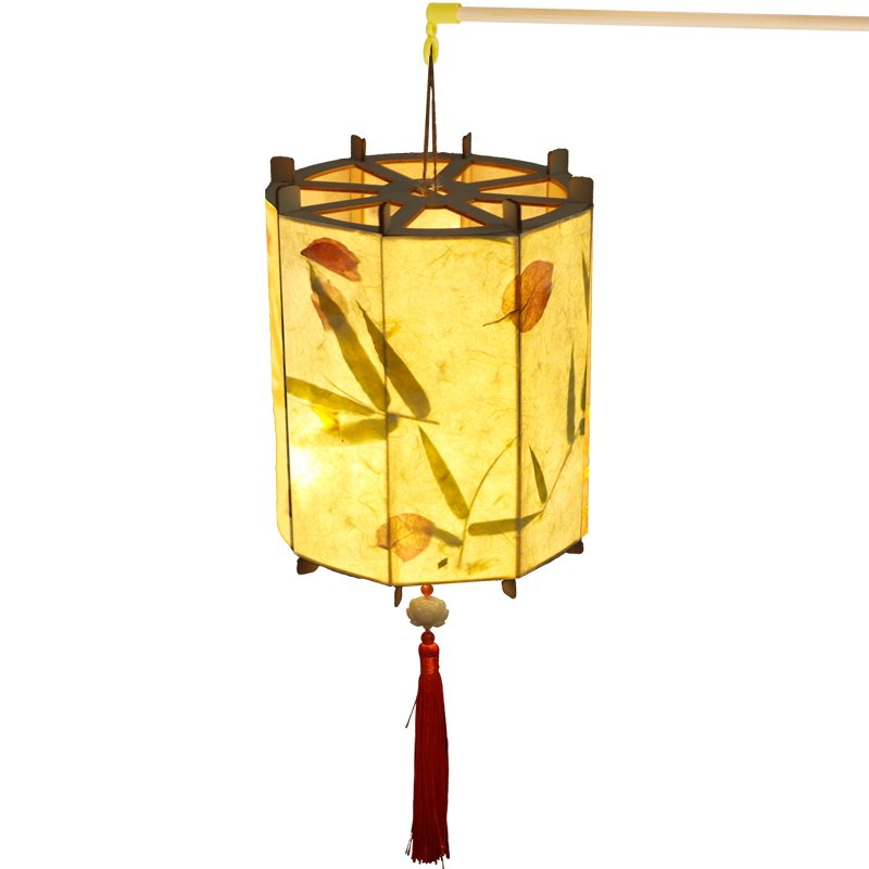 中秋节灯笼手工diy非遗花草纸灯笼材料包古风儿童手提花灯幼儿园