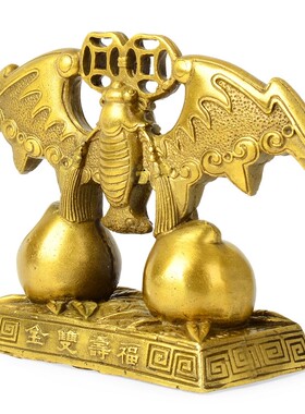 吉祥黄铜摆件风水寿桃