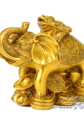 纯铜招财三足金蟾摆件