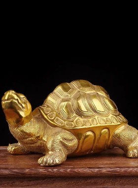 纯铜祝福中式客厅贺寿礼品铜乌龟