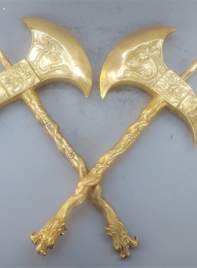 龙头手柄斧客厅斧头黄铜平安中式