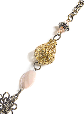 复古亮片镂空串珠项链