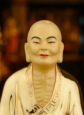 盛凡铜鎏金佛像禅宗六祖惠能法师佛堂铜摆件圣像慧能大师六祖佛像