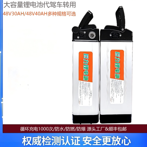 新国标48V20Ah30Ah代驾折叠车锂电池60V五羊凤凰通用海霸银鱼款 - 图0