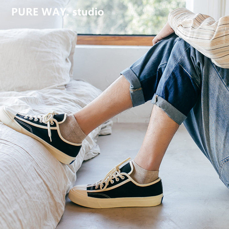 日系无印纯棉春夏季薄款网眼透气船袜男抗菌防臭短袜纯色男士袜子,淘宝优惠券,粉丝福利购,淘宝优惠卷