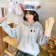 ກາຕູນແບບຫວານ puppy embroidered sweatshirt hooded ສໍາລັບແມ່ຍິງດູໃບໄມ້ລົ່ນ