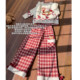 Mori Girl Tribe Sweet Style Cartoon Embroidery High Waist Straight Casual Pants Women 2026 New Woolen Plaid Pants Winter