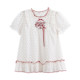 Mori tribe sweet style puff sleeve chiffon shirt for women 2026 new baby doll sweater polka dot lace design summer