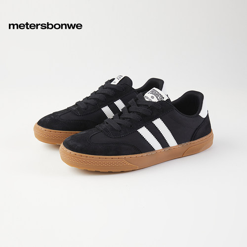 美特斯邦威休闲板鞋男女同款秋季新款时尚百搭舒适复古平底德训鞋 - 图3