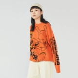 Хлопковый трендовый свитер, зимний шлем, круглый воротник