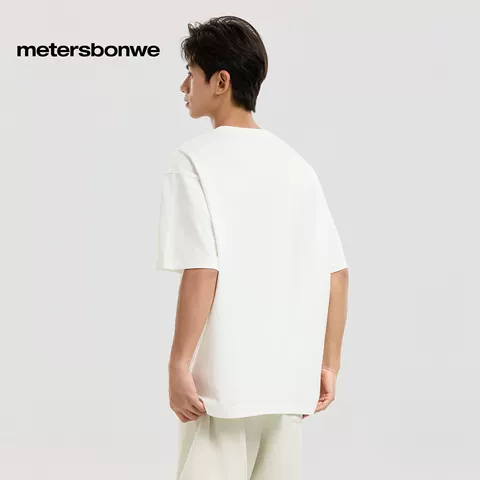 美特斯邦威t恤男2026夏季新款潮流宽松印花纯棉圆领休闲短袖 图片 2