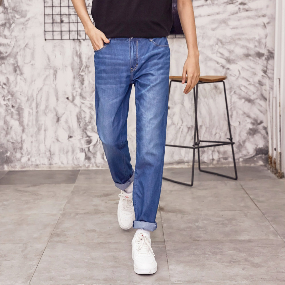 美特斯邦威天丝男凉感新款牛仔裤 美特斯邦威网店牛仔裤