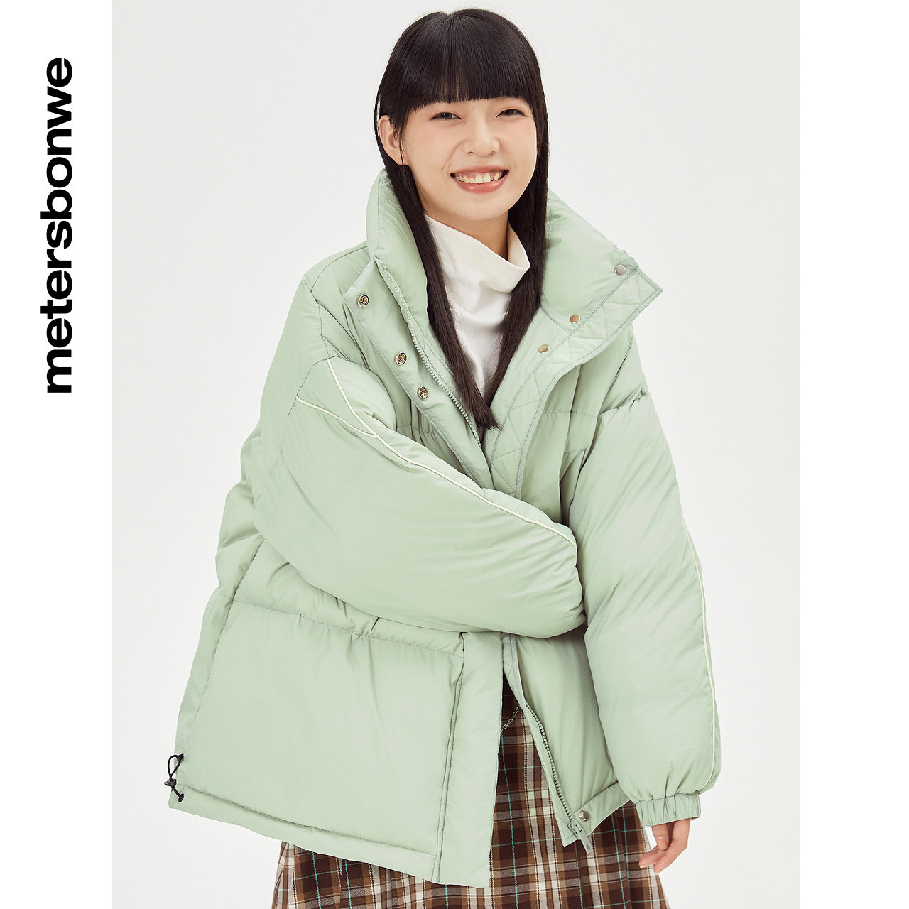 美特斯邦威甜美羽绒服女2021冬季zz 美特斯邦威网店羽绒服