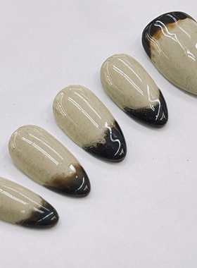 此情可待｜JOCo Fashion手工甲片定制Nail小红书日式诧寂风穿戴甲