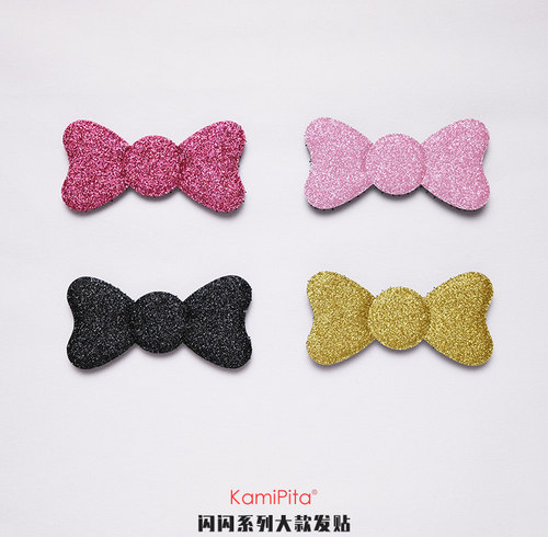 Kamipita网红魔术贴盘发饰刘海贴闪闪BLING大小款新款收碎发贴 - 图1