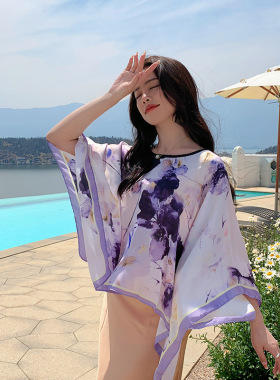 薄款防晒披肩套头纱巾百搭夏季