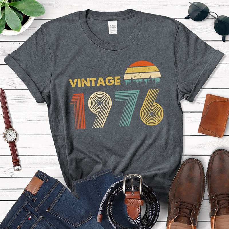 1976 48th 48 Years Old Birthday Women T Shirts Top - 图0