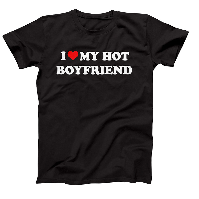 I Love My GirlFriend BoyFriend Lover T Shirt Couple欧美情侣 - 图2