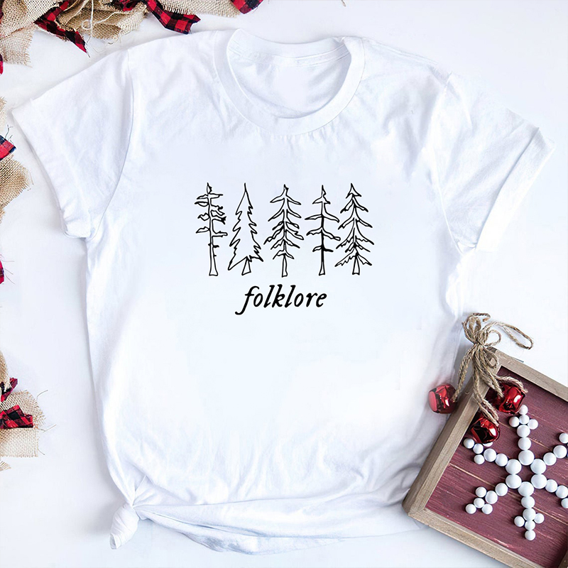 Folklore Shirt Taylor Music Swift Albums Women T-shirt Tops - 图2