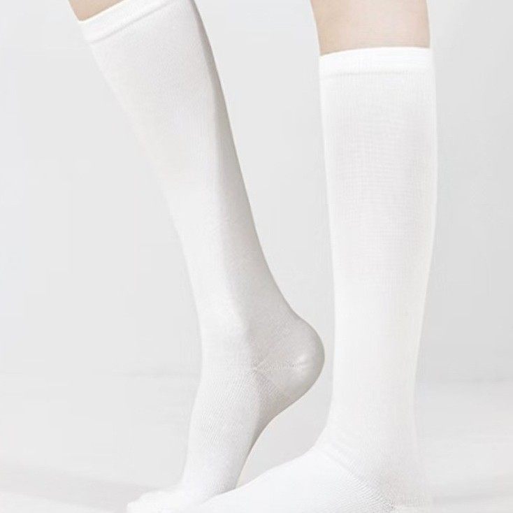 压力袜睡眠袜黑白色春秋潮流小红书显瘦漫画腿过膝袜乐福鞋搭配袜,淘宝优惠券,粉丝福利购,淘宝优惠卷