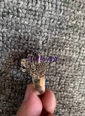 现货小众银戒指兽头意大利制