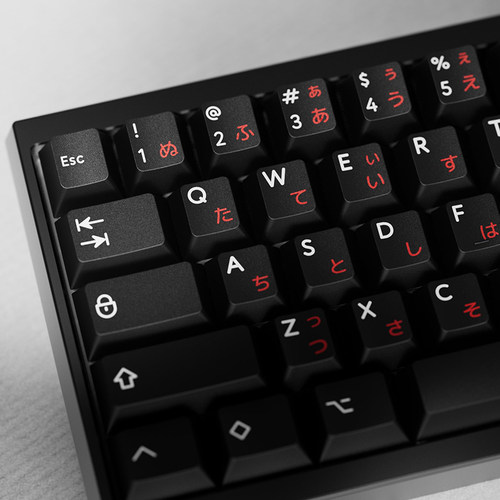 PBTfans黑红日文客制化机械键盘pbt二色三色键帽TenZ磁轴键盘同款 - 图1