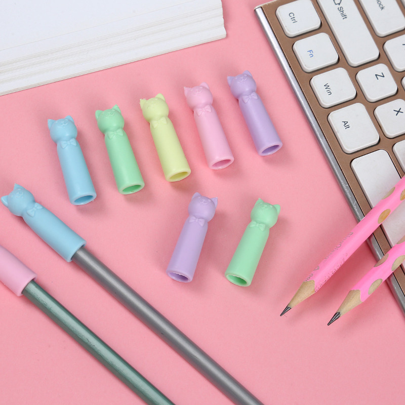 学生专用卡通软胶猫耳铅笔延长器橡皮擦保护套无痕少屑,淘宝优惠券,粉丝福利购,淘宝优惠卷