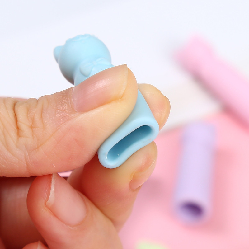 学生专用卡通软胶猫耳铅笔延长器橡皮擦保护套无痕少屑,淘宝优惠券,粉丝福利购,淘宝优惠卷