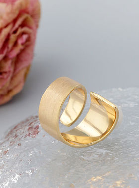 925纯银镶天然珍珠拉丝银戒指