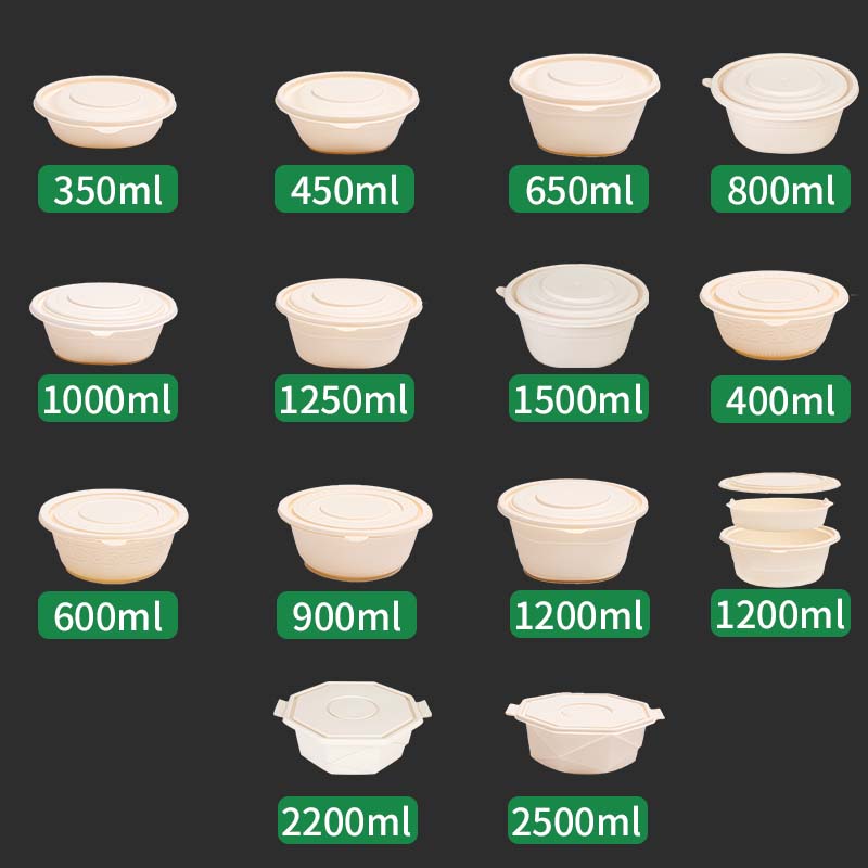 环保 结实 耐用 新选择 可降解食品级玉米淀粉一次性餐盒打包