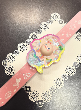 美人鱼亮片发光旋转手环啪啪圈女