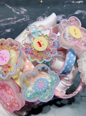 夜光糖果色彩钻女童亚克力手镯