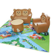 Software Single Double Monkey Sofa Tea Table Combo Kindergarten Pro-Son Garden Casual Animal Backrest Sofa