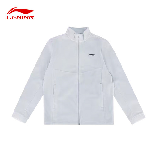 李宁立领卫衣男款2025秋冬款加绒休闲运动开衫保暖摇粒绒外套 - 图0