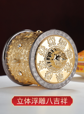 悬浮转金轮转动筒摆件家居礼品